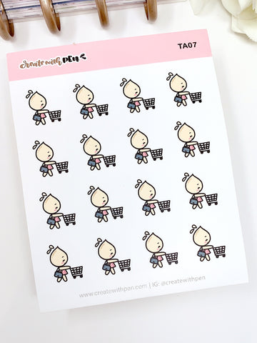 TA07 | Grocery Shopping | Planner Stickers
