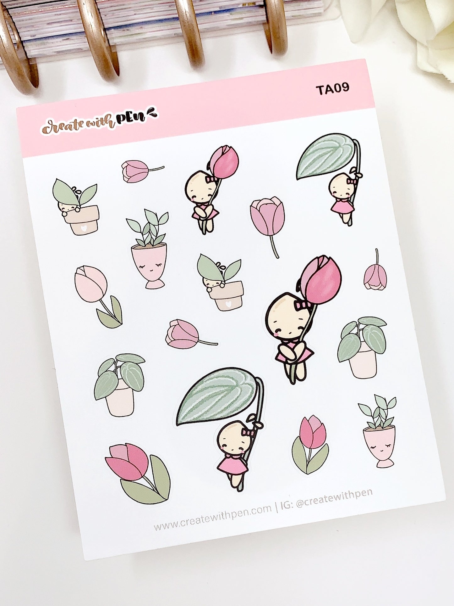 TA09 | Tulips | Planner Stickers