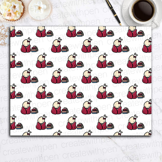 Digital Paper: Cozy Tinta and Books